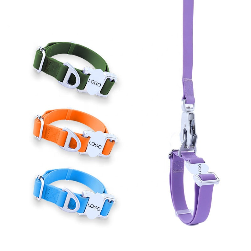 PawTrailT BioThane Waterproof Dog Collar & Leash Set - Odor-Proof Adventure Gear